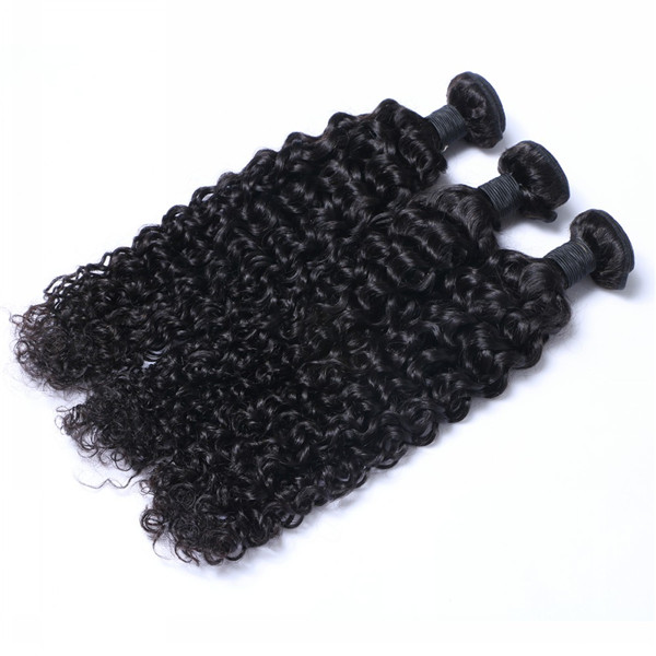 Virgin Hair Weft Hair Extensions Peruvian Human Hair Curly Hair Weave LM390